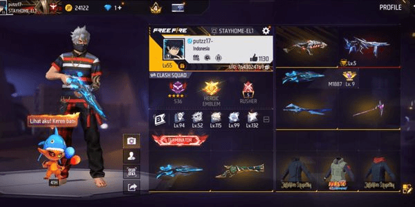 Gambar Product AKUN FF SG LOBBY+EVOGUN