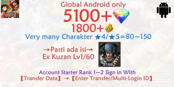 OPBR ONE PIECE Bounty Rush-5 Account