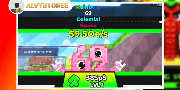 [Hack Vault For Brainrots] 9.5 Oc/s Rainbow Celestial 69 | Rebirth 0