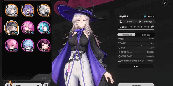 Akun Starter Jiuyuan, Hathor, Fadia & Arc ready-ready [Sea]