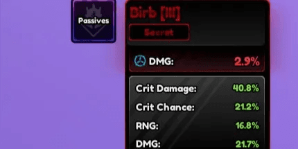 Birb Corrupted GOD Stats