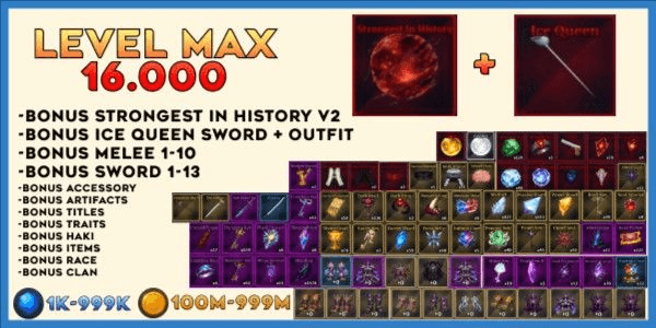 Gambar Product Akun Sailor Piece LEVEL MAX (Bonus Mythical Melee + Bonus Mythical Sword)
