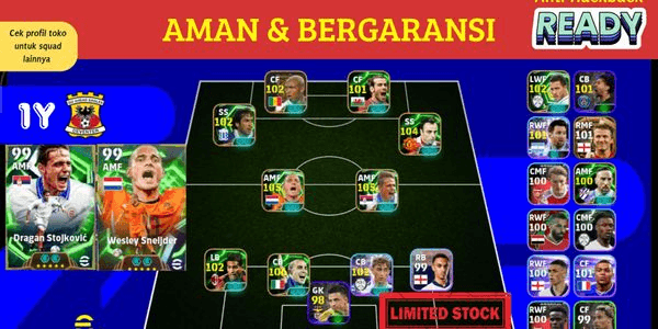 Gambar Product Jual Akun eFootball Mobile Murah - Squad Sesuai Foto