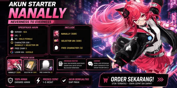Gambar Product STARTER NANALLY + BONUS CHAR S  | 100% SAFE | NO HACKBACK | FAST DELIVERY & TRUSTED SELLER
