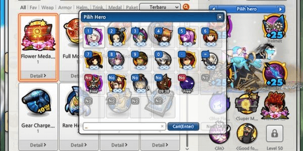 Gambar Product Akunn Lost Saga Orign Valofe Muraah Meriahh Herper Many