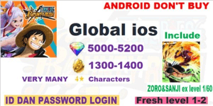 Gacha Account One Piece Bounty Rush Global-24