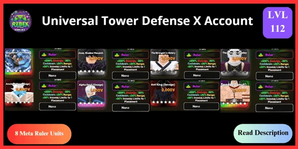 Account Meta Ruler | Universal Tower Defense X