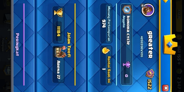 Clash Royale account king tower lvl 15 trophies 10k+