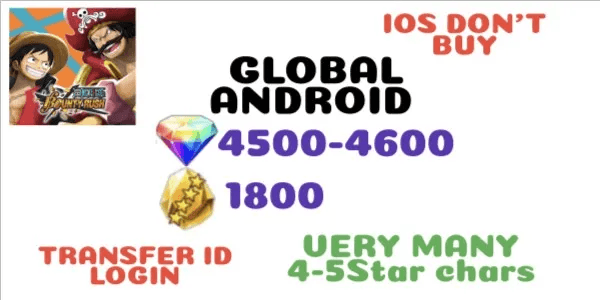 One Piece Bounty Rush Global Android Gacha Account 20