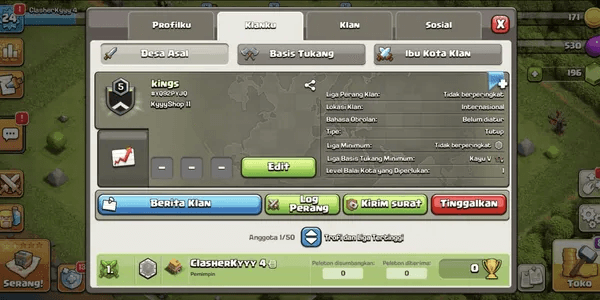 "Clan Level 5 Nama Inggris" s to "Clan Level 5 Name ."