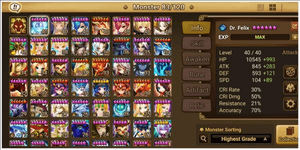 #SW534 [GLOBAL] LD Nat5 Talisman + Leah | Best SPD +142 | NEW Dr Felix, Dark Azure Dragon/Tanjiro, Wind Legolas, Wind Gandalf | 41 Monster *6