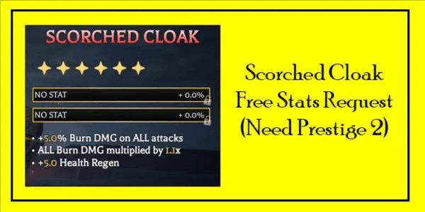 Scorched Cloak Artifact | Free Request Stats