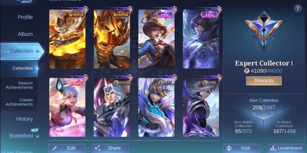 Gambar Product SKINS 209 HERO EMBLEM MAX + EPIC LING URANUS FRANCO MOSKOV KAGURA GROCK HARLEY ALDOUS KIMMY + VALENTINE FANNY + MYTH2024 CLINT + GAARA VALE