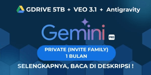 Gambar Product Gemini Pro + Google Drive