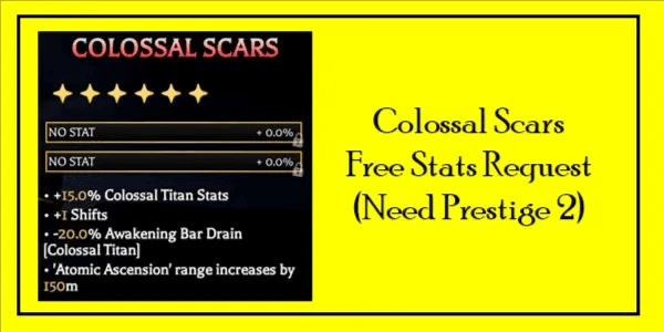 Colossal Scars Artifact | Free Request Stats