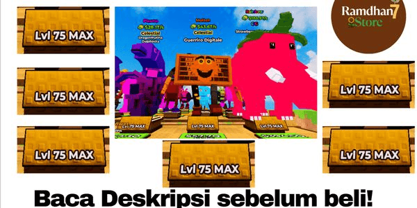 Gambar Product Joki Level 75 Max Brainrot OG/Celestial