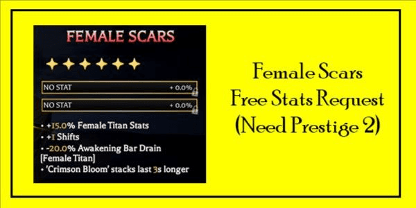 Gambar Product Female Scars Artifact | Free Request Stats
