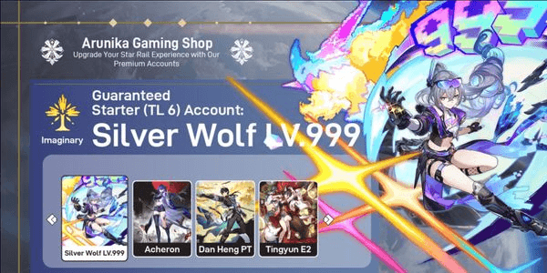AKUN STARTER - SILVER WOLF LV.999 + ACHERON + DAN HENG PT || TINGYUN E2 [ASIA]