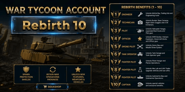 #1 WAR TYCOON ACCOUNT (As per Image | Cheap | 100% Safe)