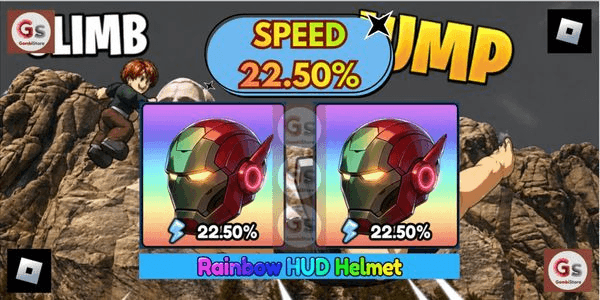 Gambar Product RAINBOW HUD IRONMAN Speed 22.5% - Climb and Jump Tower