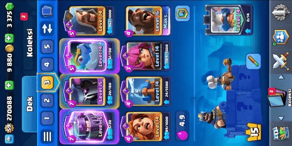 GOOD ACCOUNT | ROCKS | LEVEL 59 | TROPHY 8638 | 15 EVO CARDS | KT LEVEL 15 | GEMS 3375 | CN 1000 | ARENA 22 | TRUSTED AND SECURE