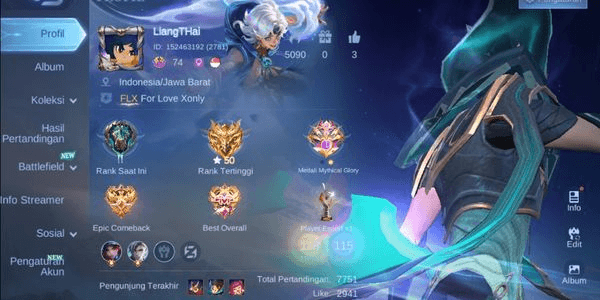 Gambar Product AKUN ML HERO 118 | SKIN 115 | EMBLEM MAX