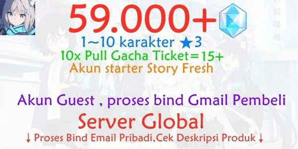 Gambar Product G-4 Global Blue Archive Gacha Account