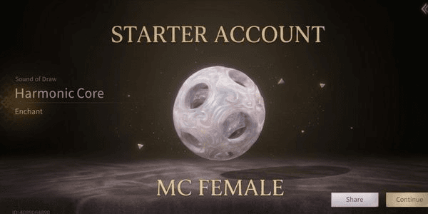 Gambar Product AKUN STARTER WITH HARMONIC CORE MC FEMALE ASIA