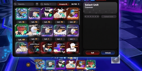 Gambar Product Starter account 6 Ruler Meta -King sailor (Sinbad) -Shiny Friren -Shiny gojo -Alpha devil (Virgil) -jinoo (Jinwo) -Madara - full accessory and star