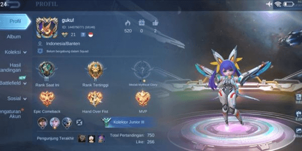 Gambar Product AKUN ML KOLEKTOR JUNIOR | AMAN GARANSI #1