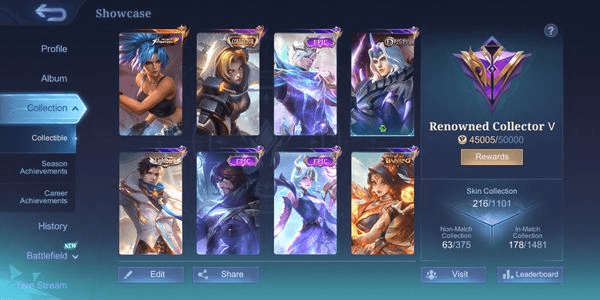 Gambar Product Cheap MLBB - 25 Epic Skins - Recall Tas Tas - Max Emblem - Safe & Warranty (ML45)