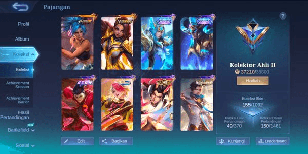 Gambar Product CHEAP ML ACCOUNT DAWNING ESMERALDA SKIN, ZODIAC LANCELOT, BADANG, M5 YU ZHONG, SPARKLE MELISSA, LIGHTBORN HARITH, GRANGER ETC