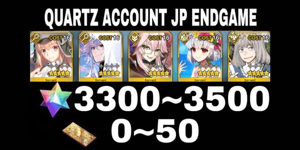 Gambar Product Akun SQ FGO JP Quad Support+Free SSR