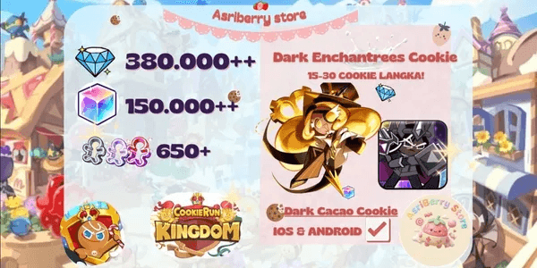 Akun Starter Cookie Run Kingdom [Time Keeper Cookie] + Crystal + Rainbow Cube + Cutter