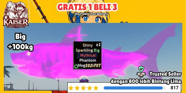 Gambar Product 100k KG++ Sparkling Shiny Big Mythical Phantom Megalodon | Fish