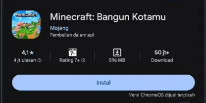 MINECRAFT PE ANDROID PLAYSTORE