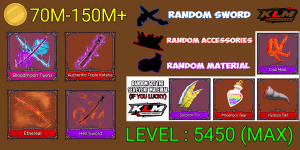 Akun King Legacy Max - Bloodmoon Twins - Authentic Triple Katana - Ethereal - Hell Sword - Random Sword/accessories/material