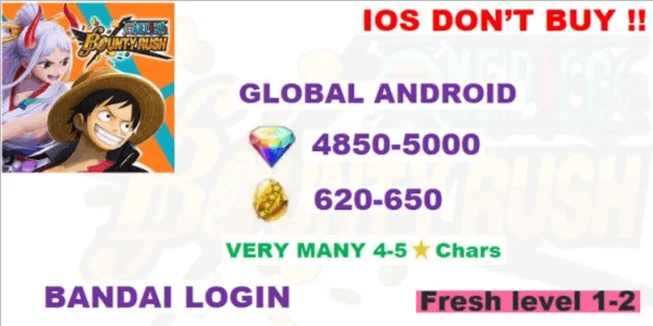 Akun One Piece Bounty Rush Global-10