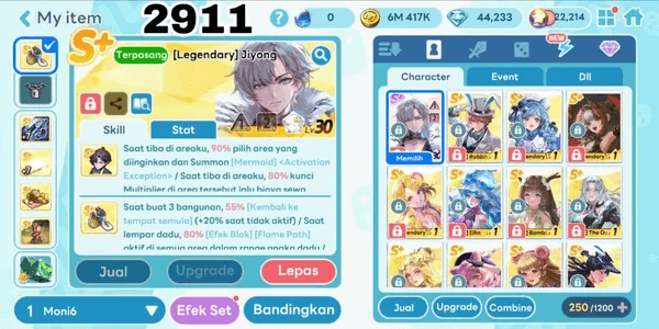 ACCOUNT GETRICH STARTER LEGENDARY COSTUME JIYONG WITH DIAMOND ANDROID 40K+