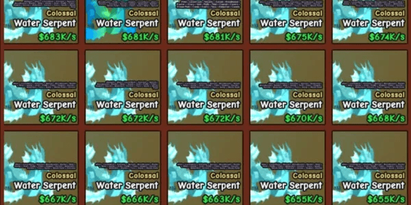 Colossal Water Serpent Farm money 500k/s+ | Catch And Tame
