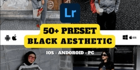 Gambar Product 50 Adobe Lightroom Black Aesthetic Presets | One-Time Import Instantly Ready | Android iOS PC