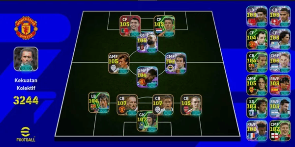 Collective 3244+ Ronaldo x Makaay x Cech x Casemiro x Stam x Varane x Salah x Totti x Berbatov x Gerrard x Darwin Núñez x 5 Manager Booster