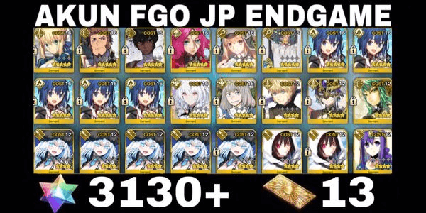 Gambar Product Akun SQ FGO JP CIEL NP5+Support+Free SSR