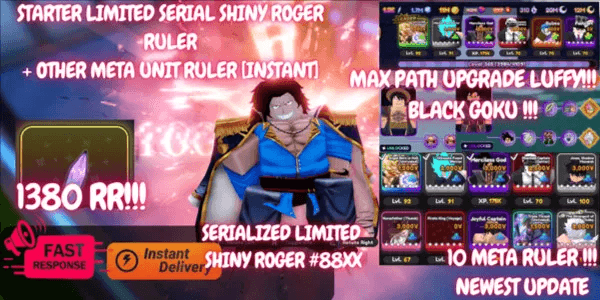 STARTER LIMITED SERIAL SHINY ROGER RULER + OTHER META UNIT RULER [INSTANT]