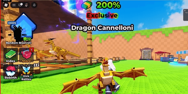 EXCLUSIVE DRAGON CANNELLONI 200%  |  Kick a Lucky Block