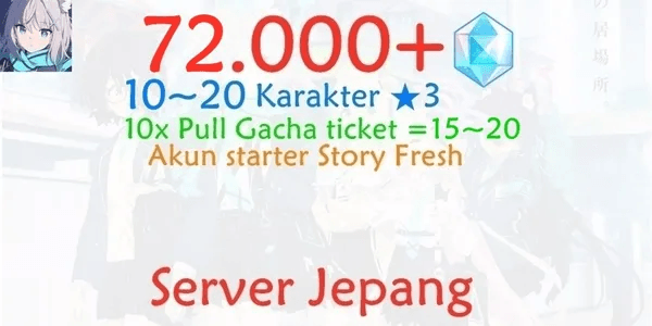 Gacha Account Blue Archive Japan/JP-2