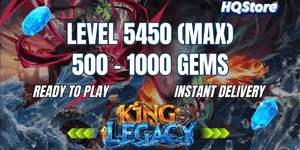 Max Level Account | Up To 1000 Gems | Premium Starter Account - King Legacy