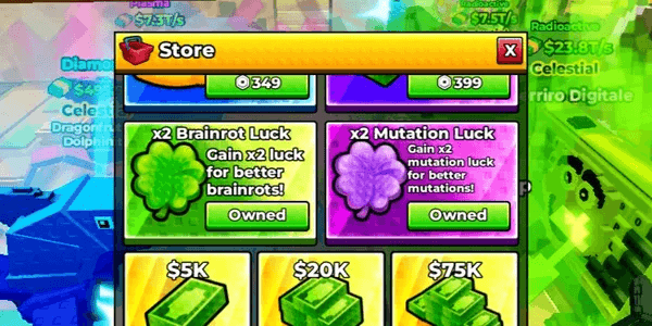 Rebirth 8 - Gamepass - Many Brainrots - 161QN Money - Kick a Lucky Block Account - Account