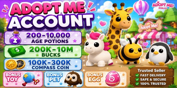Gambar Product Akun Adopt Me (Bonus Age Potions + Bonus Bucks)