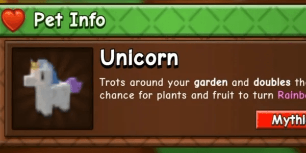 UNICORN FROM Grow A Garden 2